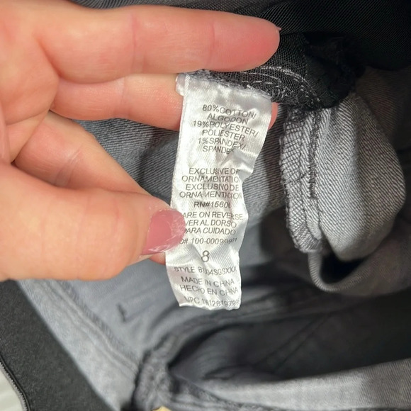 Democracy Women's Skinny Gray Denim Jeans Size 8 Mid Rise Slim Fit with Stretch - Picture 9 of 11